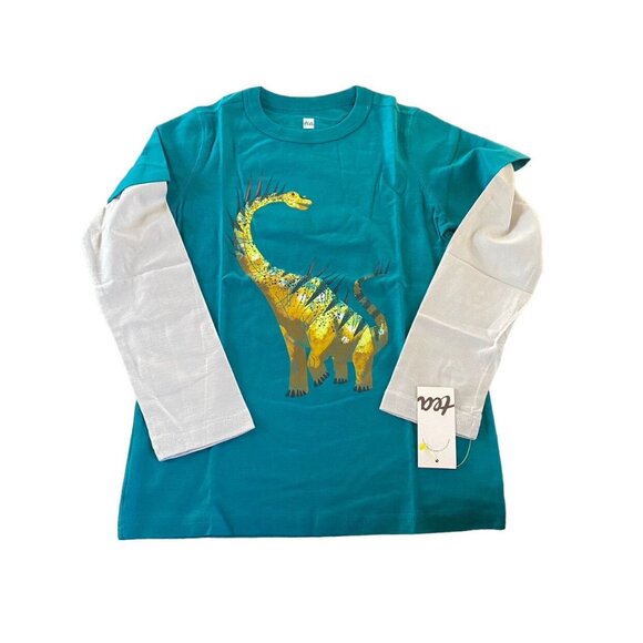 Tea Collection Other - NWT Tea Collection Spiky Dino Layered Look Tee Size 8